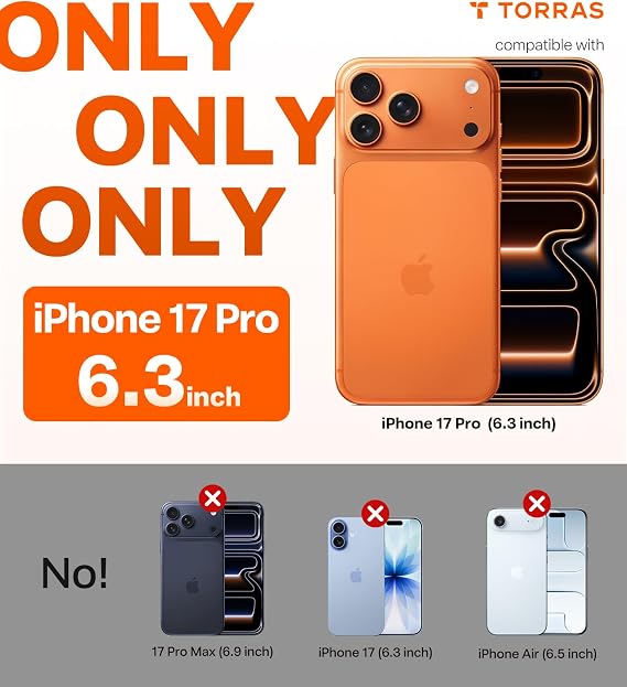 iPhone 17 Pro Crystal Blue Case 6.3 Inch Anti Yellowing Protective Cover