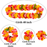 12 Bulk Hawaiian Leis For Adults – Vibrant Artificial Flower Leis For Luau Party, Beach Theme Decorations, Summer Pool Party Favors, Tropical Vacation & Hawaiian Birthday Decor