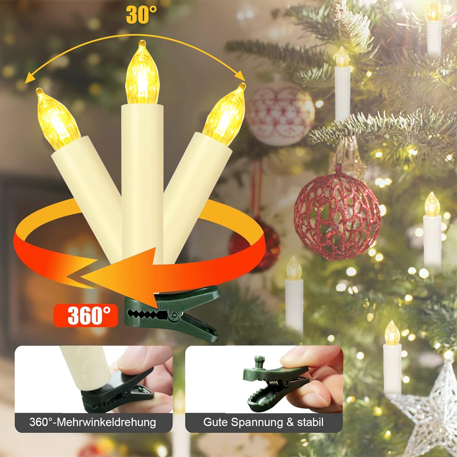 30Pcs Led Flameless Candles Battery Operated Christmas Tree Candles With Remote, Button Cell Battery, Timer, Dimmer Battery Candle Flickering Warm Light Window Candle Christmas Home Decor