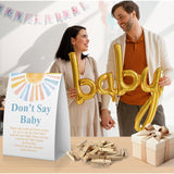 Don'T Say Baby Baby Shower Game, Here Comes The Son Baby Shower Decoration, Boy Sunshine Don'T Say Baby Sign, Fun Baby Shower Games, Clothespins For Baby Shower-Dsba09