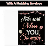 Jumbo Farewell Card For Women Coworkers, Large Retirement Card With Envelope, Farewell Party Decorations, Going Away Gifts For Colleages Women Her 13.8 X 21.6 Inch (Rose Gold)