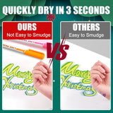 33 Colors Christmas Double Line Outline Markers, Xmas Draw Markers Squiggles Shimmer Markers Set Christmas Outline Metallic Marker Pens For Christmas Greeting Card Festive Diy Crafts Supplies