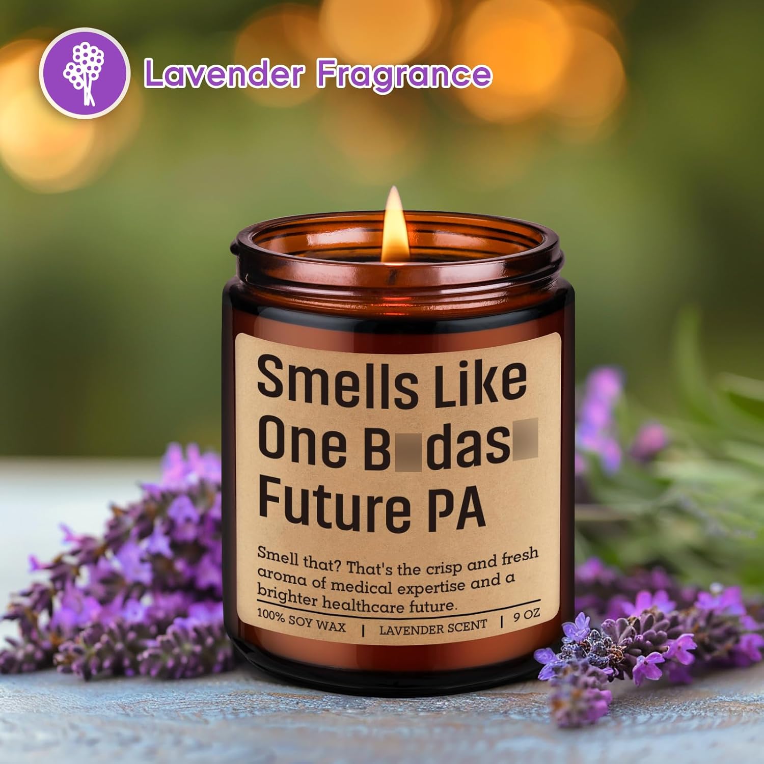 Candle, Future Physician Assistant Gifts, Pa School Essentials - Funny Pa Week, Graduation, Acceptance, White Coat Ceremony, Valentines, Birthday Present Ideas For Medical Students, Women, Men