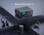 P62 1080P Projector, 4K Support, WiFi 6, BT 5.2, Auto Focus, 600 ANSI