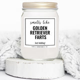 You Nique Designs Smells Like Golden Retriever Farts 8Oz Soy Candle - Dog Farts Candle Gifts For Golden Retriever Lovers - Funny Gifts For Women, Men, Dog Lovers (Lavender & Vanilla)