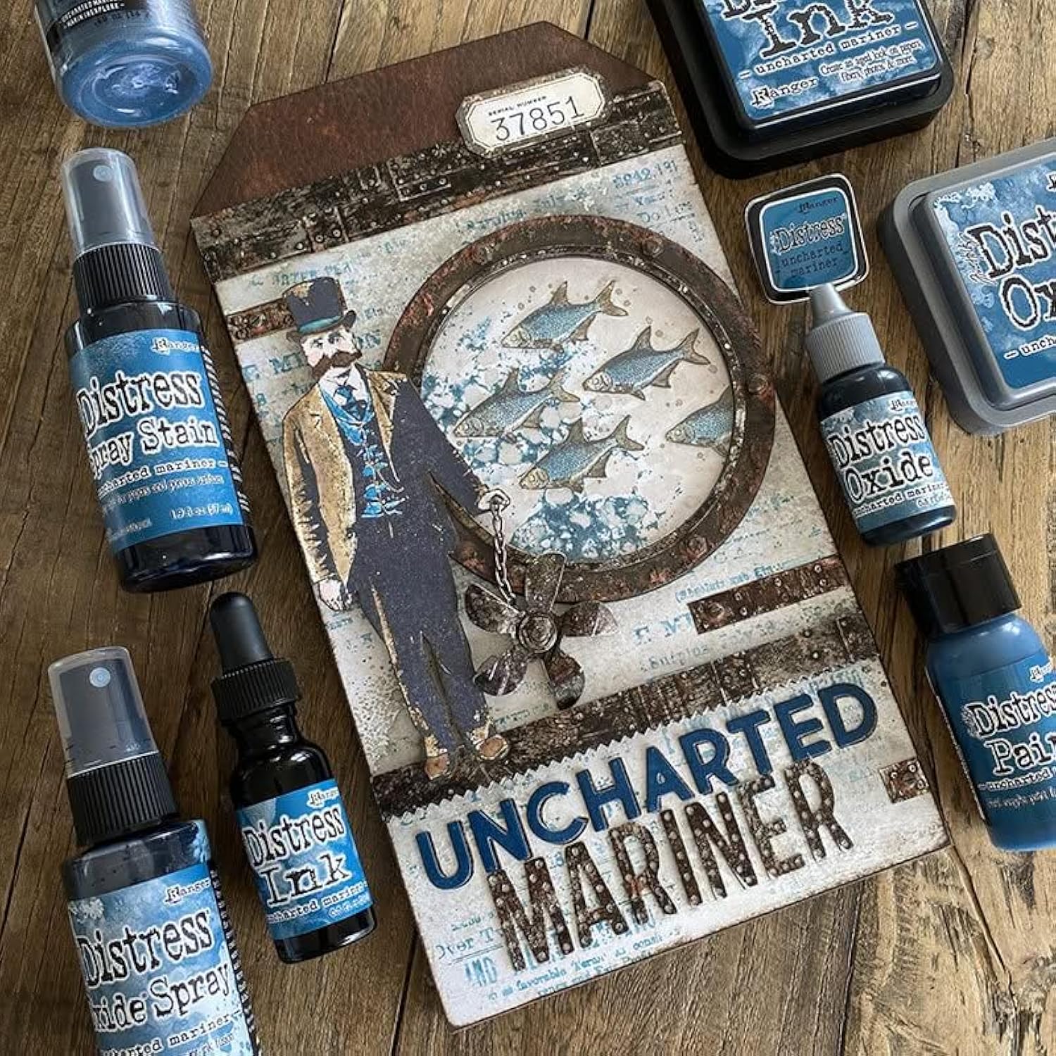 Tim Holtz Distress-Paint-Uncharted Mariner, 29.5 ml (1 fl oz)