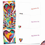 - 20 Assorted Valentine'S Day Cards Bulk (4 X 5.12 Inch) - Boxed Greetings (10 Designs, 2 Each) - Colorful Hearts Am9267Vdg-B2X10