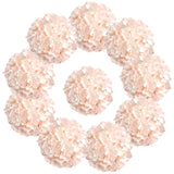 10 Pcs Hydrangea Artificial Flowers, Silk Artificial Hydrangea Head With Stem Hydrangea For Bridal Wedding Baby Shower Home Party Decoration (Blush Pink)