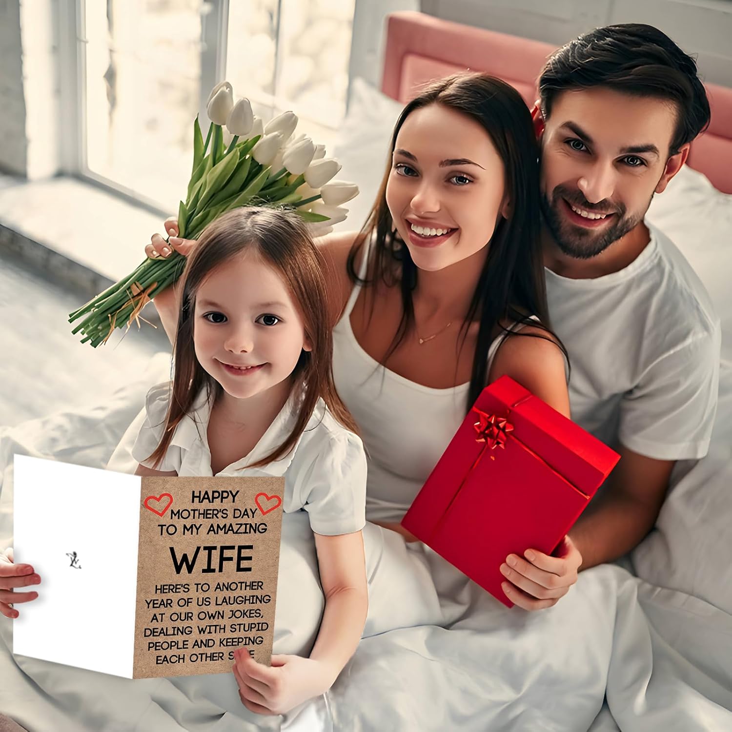 Rude Wife Mother'S Day Card From Husband, Funny Mothers Day Gifts Idea For Wife,Humor Mother'S Day Card For Women,Unique Gifts For Mothers Day