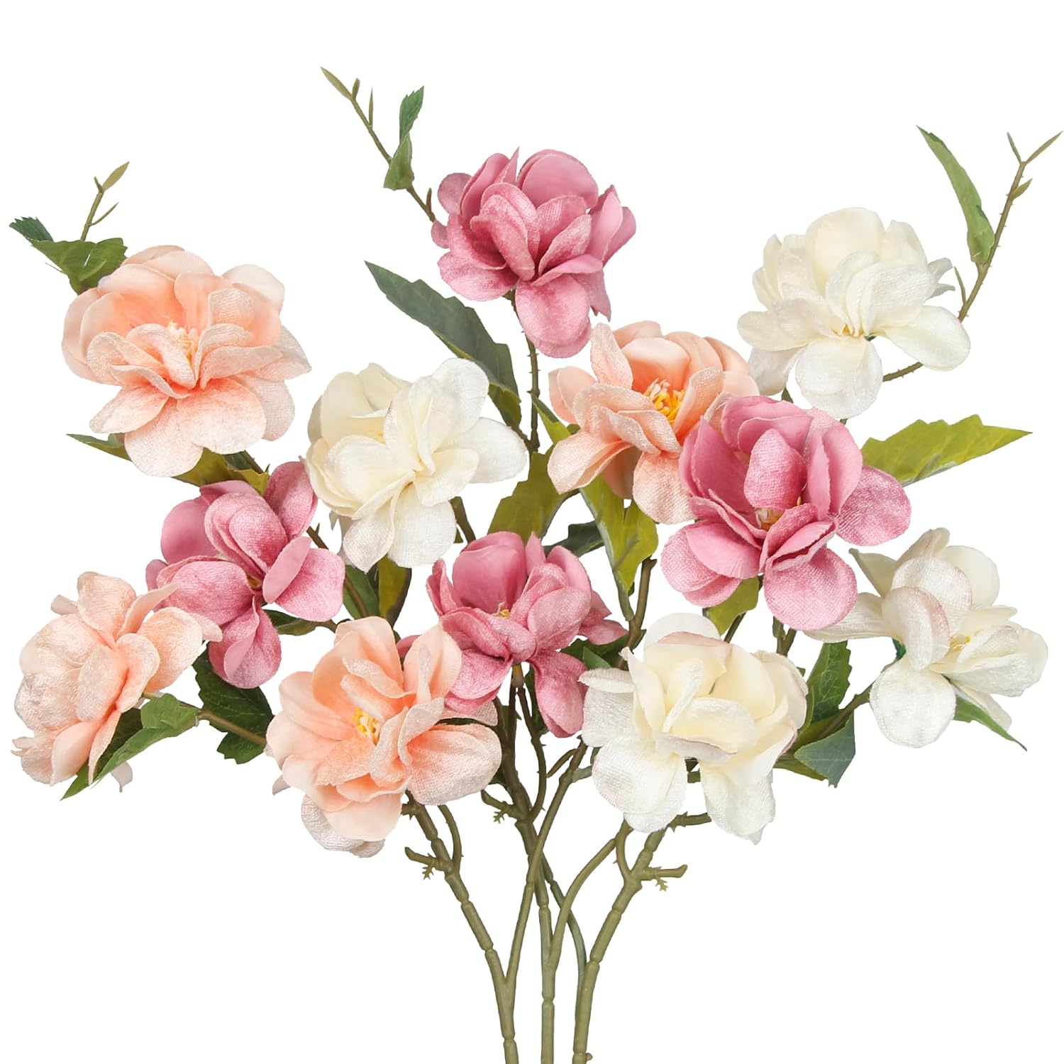 3 Pcs Silk Peonies Artificial Flowers Long Stem Artificial Peonies Bouquet Faux Flowers Bulk With Stems For Vase Floral Arrangements Table Centerpieces Wedding Party Farmhouse Decoration
