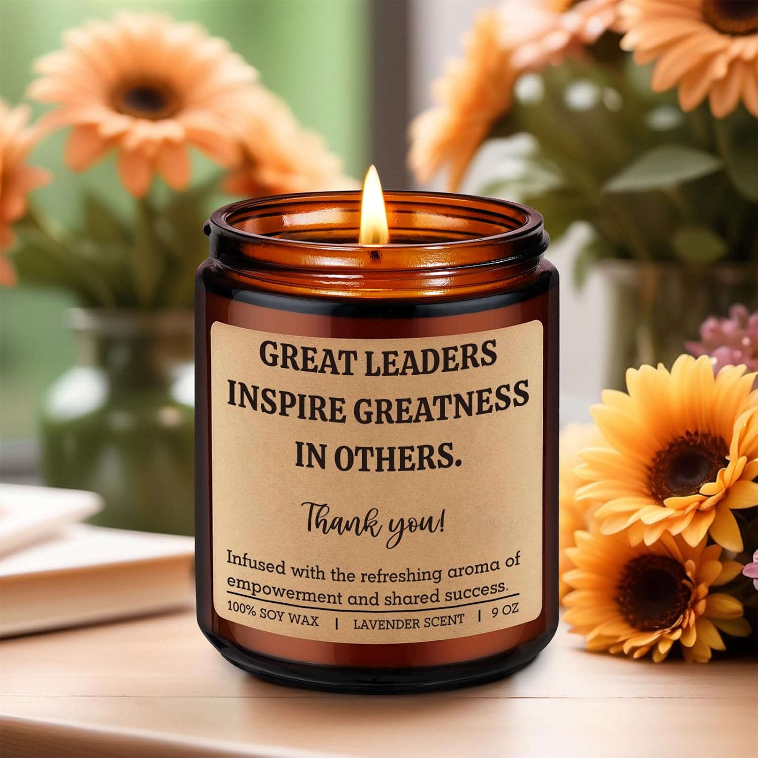 Boss Candle, Thank You Leader Gifts, Leadership, Supervisor Gifts For Women Men, Thank You Presents For Best Boss Leader, Funny Birthday Inspirational Presents For Chiefs, Manager Mentor