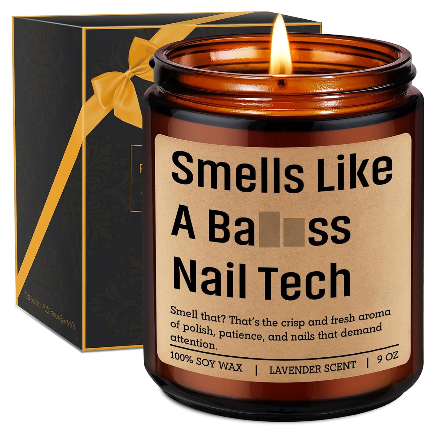 Candle, Nail Tech Gifts For Women, Men, Nail Technician Gifts, Funny Birthday, Valentines Day, Appreciation, Graduation Ideas For Manicurist, Fingernail Artist - Pedicure Manicure Salon Decor