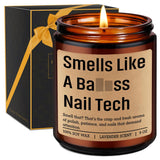 Candle, Nail Tech Gifts For Women, Men, Nail Technician Gifts, Funny Birthday, Valentines Day, Appreciation, Graduation Ideas For Manicurist, Fingernail Artist - Pedicure Manicure Salon Decor