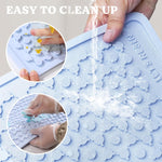 Premium Resin Collector Mat, 20" X 14"Large Easy Clean Silicone Mat For Crafts, Epoxy Resin,Placemat(Blue)