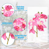 7 Inch Orchid Faux Flowers For Floating Candles, 10 Pack Floating Flowers Vase Fillers Centerpiece Decoration For Wedding Party Bar Restaurant, Pink