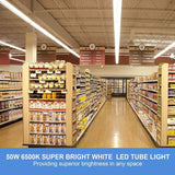10 Pack 4FT LED Shop Lights 50W 8000LM 6500K Linkable Plug and Play T8 Fixtures