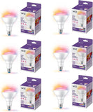 BR30 Smart LED Bulbs 6 Pack Matter Compatible Color Changing WiFi Recessed Flood Light E26