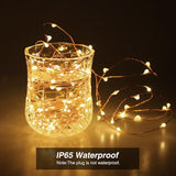 99FT 300 LED Fairy String Lights Plug In Warm White Copper Wire Twinkle Lights for Indoor Outdoor Bedroom Patio Yard Wedding Party Christmas Tree Decoration