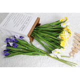 Purple Iris Flowers Artificial 6 Pcs Real Touch Flowers 23.22 In Long Stems Iris Artificial For Wedding Bridal Home Kitchen Party Décor(Purple)
