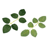 70Pcs Artificial Green Rose Leaves Fake Plant Leaf Bulk Silk Greenery Fake Rose Leaves For Wedding Bouquets Birthday Party Decorations