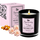 Serenity By Jan Scented Candle, Dark Amber And Rose