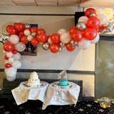 Balloons Garland Kit Red White Silver, 99Pcs Red White Balloon Arch Kit With Metallic Silver Stars Foil Balloon, Red Birthday Decorations For Valentine'S Day, Baby Shower, Wedding, Christmas Party