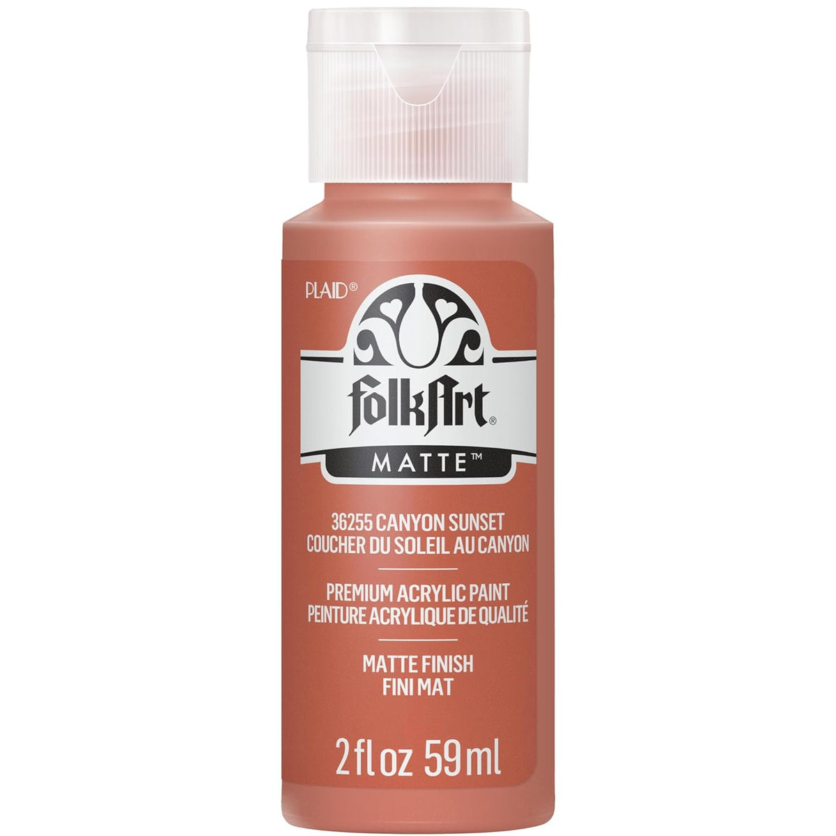FolkArt Acrylic Craft Paint, Canyon Sunset 2 fl oz Premium Matte Finish Paint, Perfect For Easy To Apply DIY Arts And Crafts, 36255