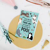 Cat Mom Birthday Card, Funny Mother'S Day Card For Cat Mom, Cute Mother'S Day Cards From Cats, Thank You For Feeding Me And Scooping My Poo