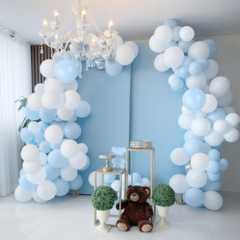 Blue And White Balloons, Light Blue White Balloon Garland Arch Kit, 84