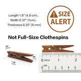 Wooden Small Clothespins 1-7/8" 4.8Cm 50 Pieces Per Pack (Jacobean)