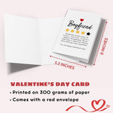 Valentines Day Card For Boyfriend - Anniversary, Birthday, Valentines Day Gifts For Boyfriend - Valentines Gifts For Him - Single 5.3''X 8'' Funny Romantic Love Greeting Folded Card