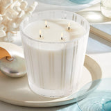 Scented Luxury 4-Wick Candle, Ocean Mist & Sea Salt - 43.7 Oz - Up To 120-Hour Burn Time - Reusable Glass Vessel