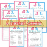 Waddle It Be Gender Reveal Games, 10 Activities, Duck Gender Reveal Game Bundle For 20 Guests, What The Duck Gender Reveal Games, Boy Or Girl Party Supplies