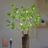 30In Lighted Eucalyptus Branches 38Led With Timer Battery Operated Lit Artificial Twig For Wedding Holiday Party Christm
