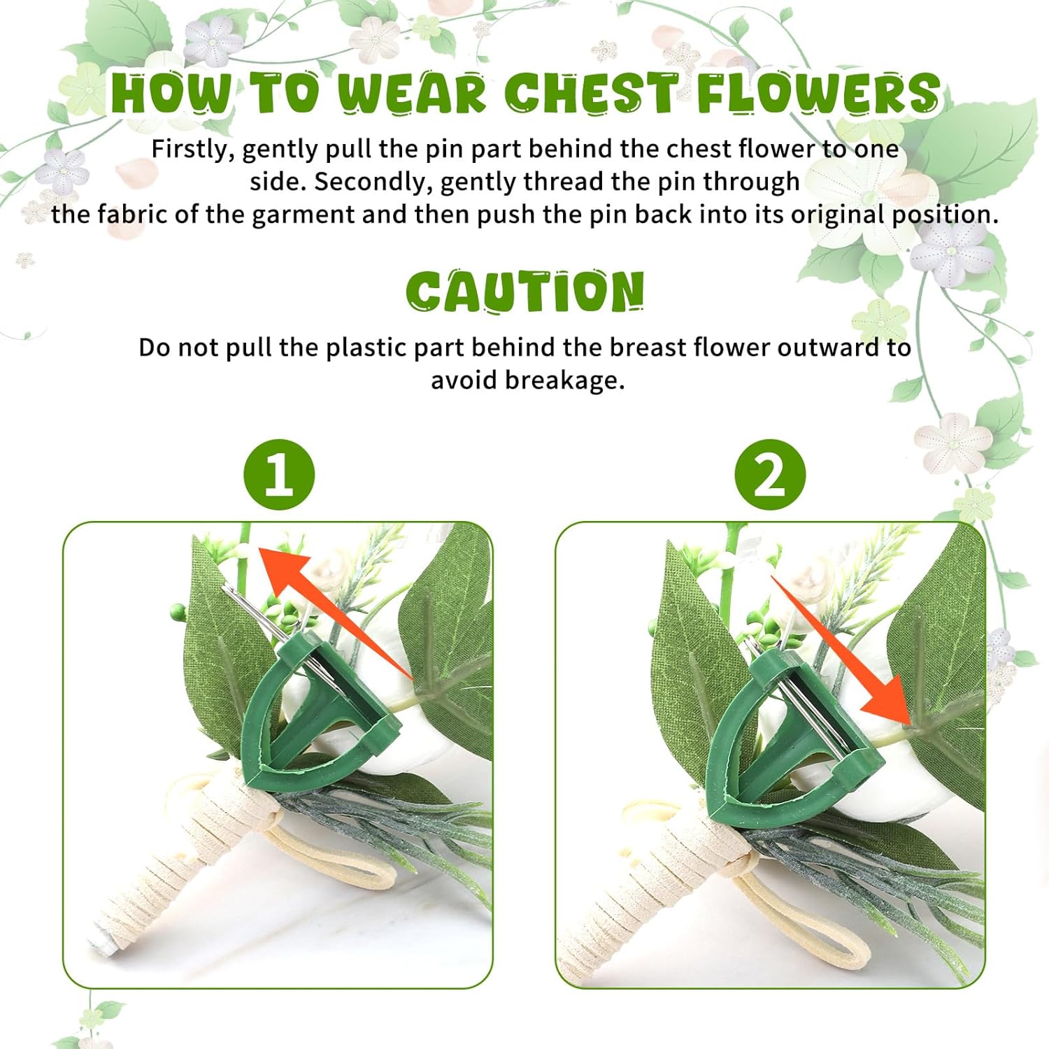Boutonniere For Men White Pocket Wedding Flower Boutonniere Groom Rose Buttonholes Prom Suit Decoration Artificial Tulip Flowers Boutonnieres For Wedding Prom Ceremony Anniversary Formal Dinner Party