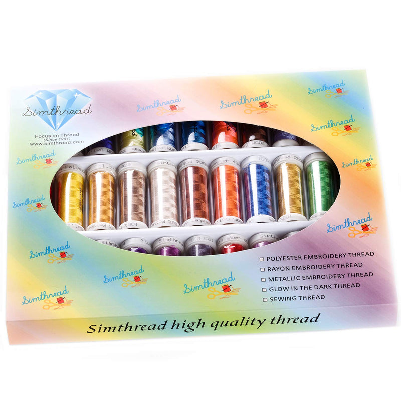 Brother 32 Colors 330Y(300M) Each Reel Polyester Embroidery Machine Thread 40W