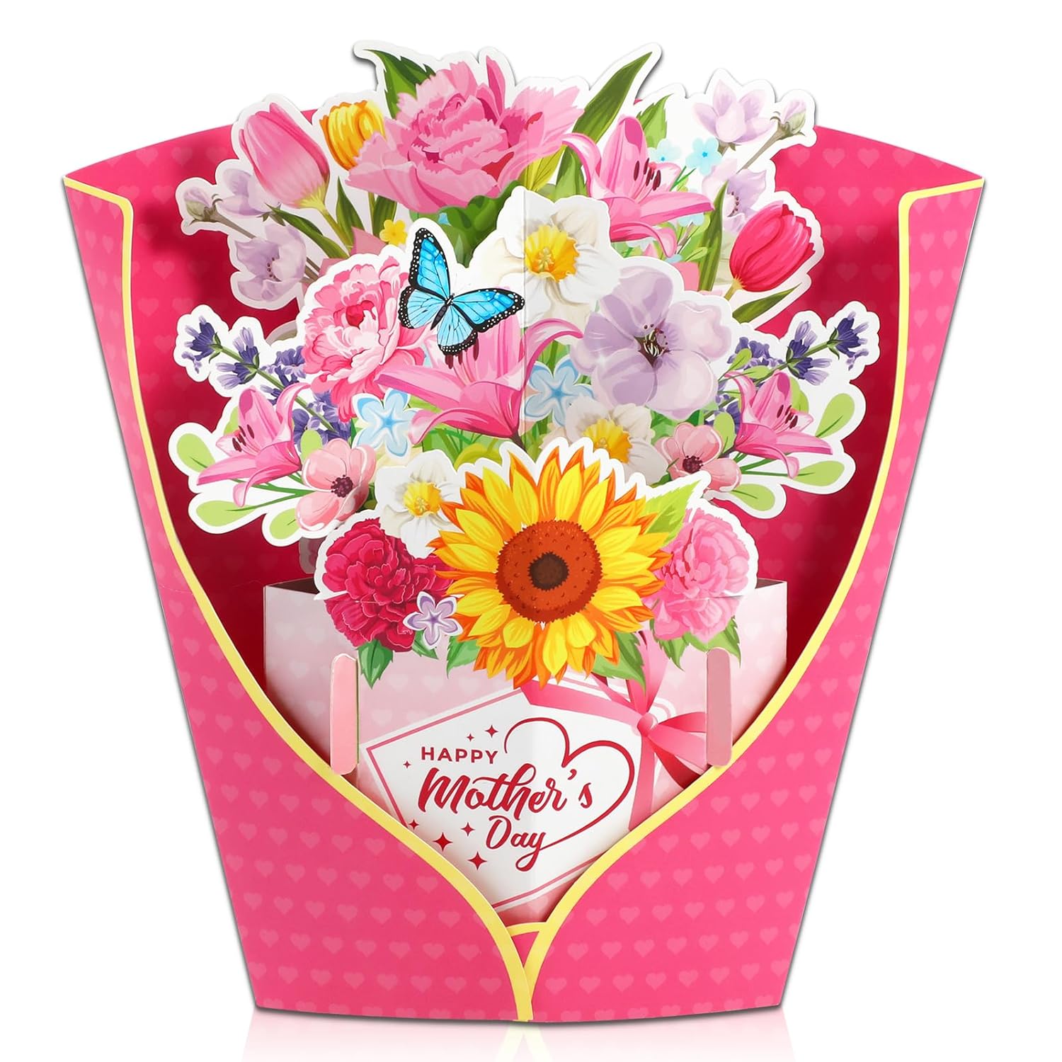 Mothers Day Card Pop Up, Happy Mother’S Day 3D Greeting Cards, Mother’S Day Floral Pop Up Card For Mother’S Day Gift Surprise, Mothers Day Favors 3D Gift Card For Women Wife Grandma Mom