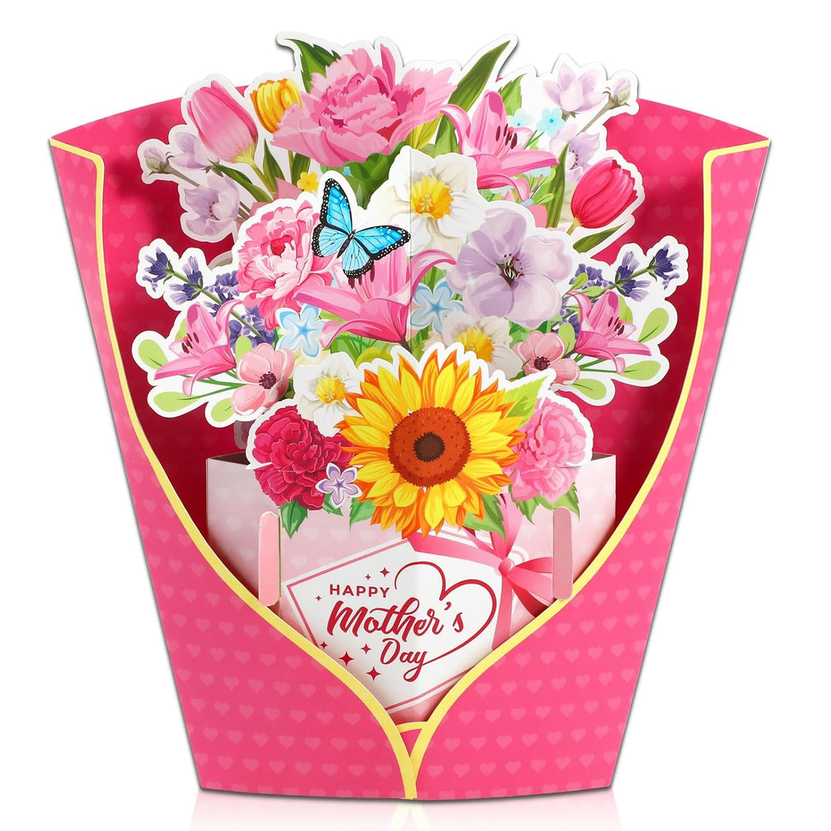 Mothers Day Card Pop Up, Happy Mother’S Day 3D Greeting Cards, Mother’S Day Floral Pop Up Card For Mother’S Day Gift Surprise, Mothers Day Favors 3D Gift Card For Women Wife Grandma Mom