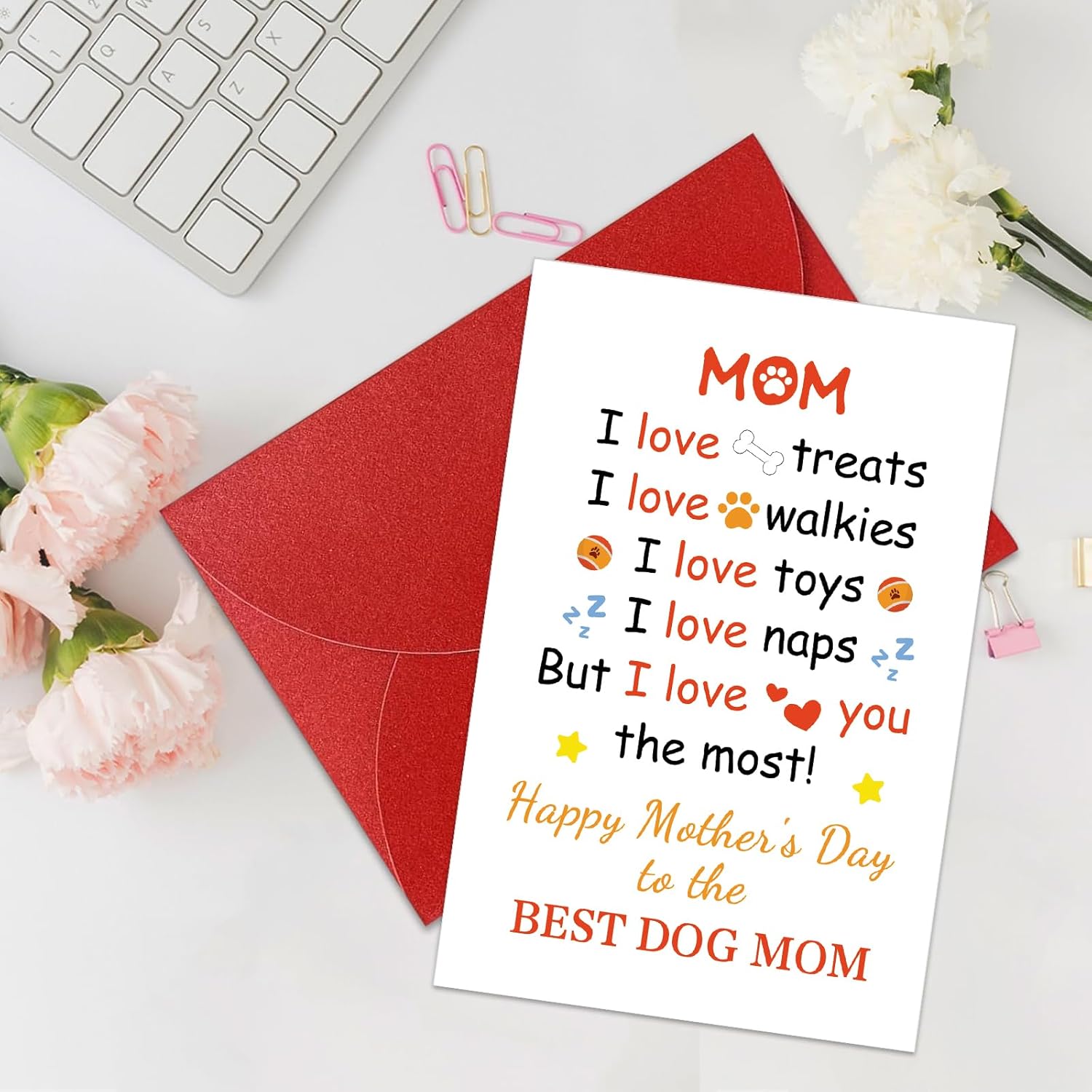 Happy Mother’S Day Card From Dog Puppy Funny Mothers Day Greeting Card For Dog Mom Gifts Cards For Women Her Mother’S Day Gift For Dog Moms