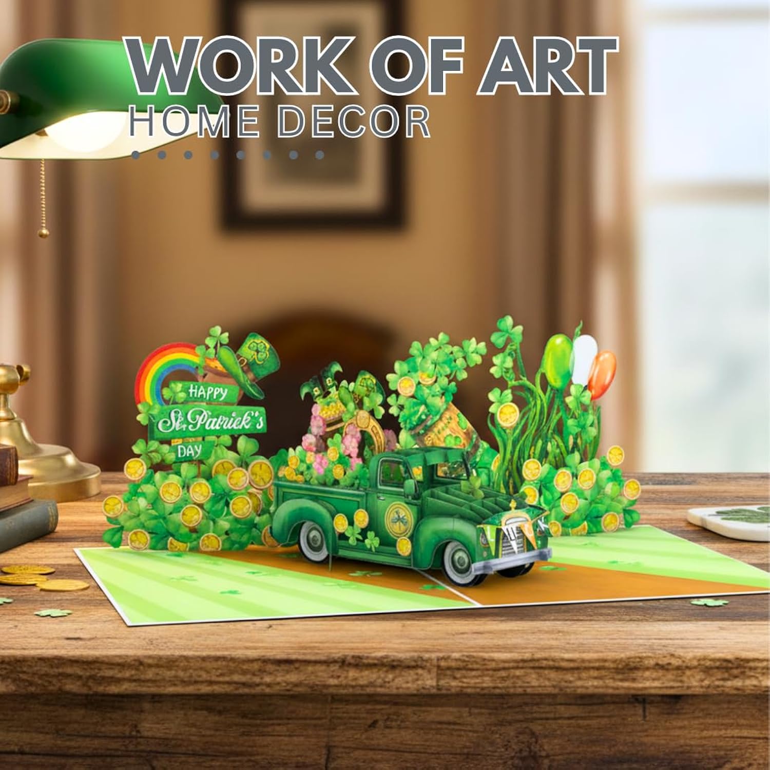- St Patricks Day Card, Car St Patricks Day Pop Up Card For Kids, Family, Friend, 6X8 Inch St Patrick'S Day Cards, Included Envelope