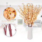 Artificial Orchids Silk Flowers, 8 Pcs Orchids Silk Fake Flowers In Bulk Flowers Artificial For Indoor Outdoor Wedding Home Office Decoration (Champagne)