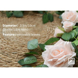 5Pcs 32.5Ft Pink Flower Garland Fake Rose Vines For Tea Party Mother'S Day Decorations Faux Artificial Floral Garland Hanging Rose Ivy For Baby Shower Wedding Arch Ceremony Outdoor Wall Decor