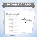 The Price Is Right Baby Shower Game Set - Classic White - 30 Double-Sided Fill In Style Game Cards, Gender Reveal, Baby Announcement, Party Favor & Supplies - B07