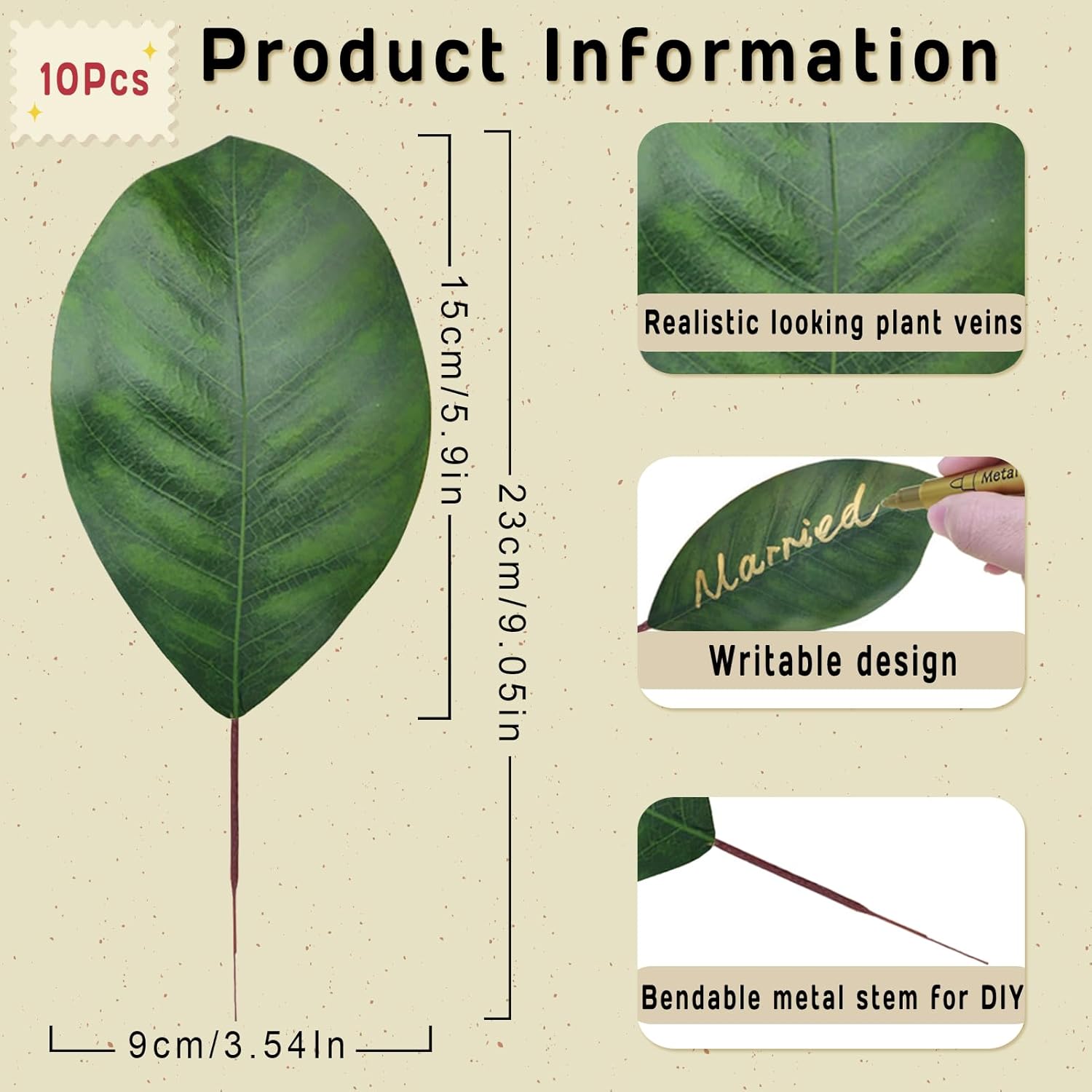 Bigger Artificial Magnolia Leaves-Fake Green Magnolia Leaves For Wedding Decorations,Bookmark,Fake Leaves Decor,Diy Magnolia Wreaths,Home Decor