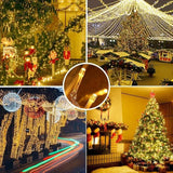 164FT 500 LED Warm White Fairy Lights Outdoor Waterproof Plug In String Lights with Timer 8 Modes for Bedroom Wedding Party Christmas Decor