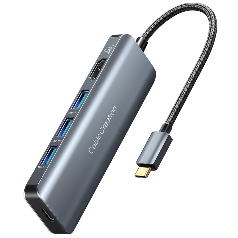 CableCreation 8K HDMI USB C Hub for MacBook Pro, 5-in-1 USB C Multiport Adapte