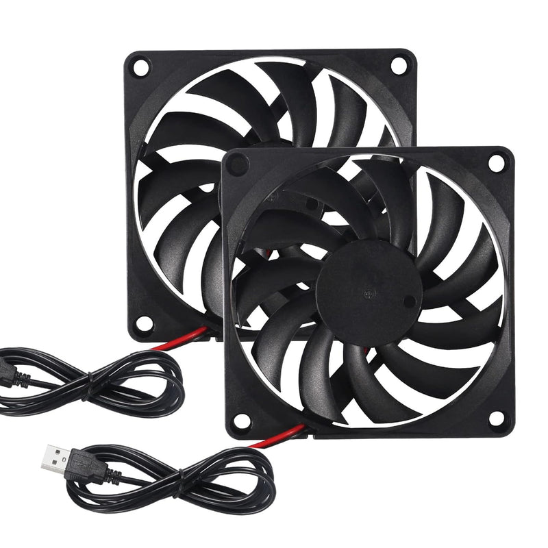 2Pcs 8010 Dc 5V Fan 3D Printer 80X80X10Mm Brushless Cooling Fan 80Mm Ball Bear