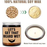 Let'S Get That Beard Wet Candle - Funny Candle - Sexual Gift - Gift For Him - Funny Gift For Husband - Funny Boyfriend Gift - Valentine