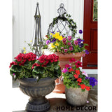 Artificial Geranium Silk Flower Bush Red 19 Inches Faux Geranium Flowers Plant For Outdoor Planter Home Patio Garden Decoration Set Of 2