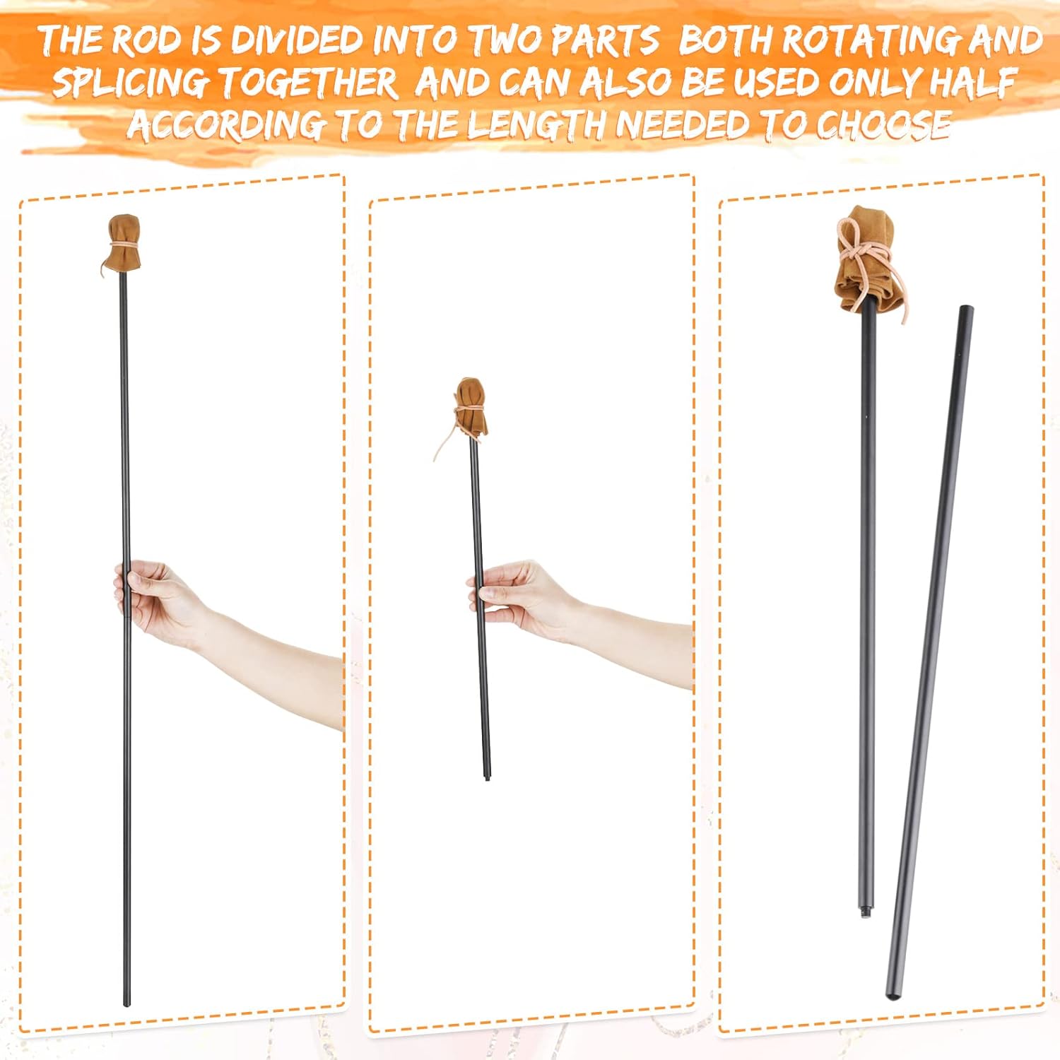 Mahl Stick For Steadying Painter Hand 32.7 Inch Aluminum Alloy Drawing Tool Artist'S Painter'S Hand Rest Tool With Artificial Leather For Painting Art Watercolor Oil Paint Sketching Supplies